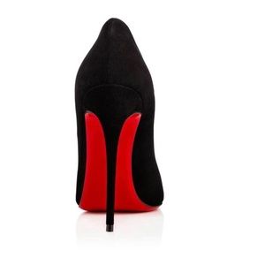 Authentic Louboutin d’orsay suede heels. I wore these once indoors. Dust bag inc